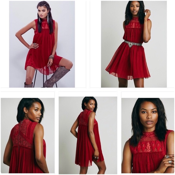 Free People Dresses & Skirts - Red Penny Georgette Babylon Dress
